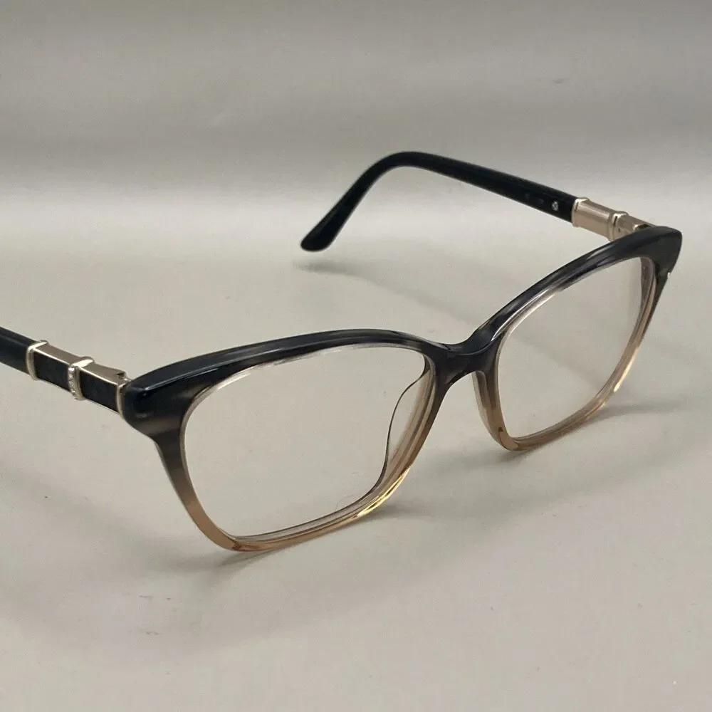 Badgley Mischka Berenice 52 15-135 Eyeglasses Brown Cat Eye FRAMES ONLY